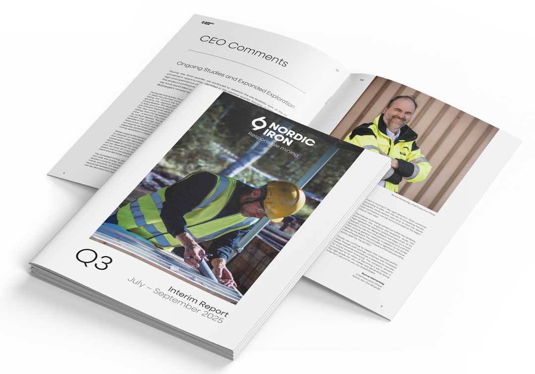 Nordic Iron Delårsrapport juli – september 2025